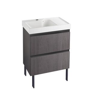 科勒70cm橡木纹光浴室柜现代简约落地式洗手洗脸盆柜洗漱台30408T