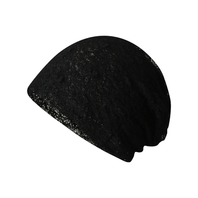 辣妹风网纱套头堆堆帽女生