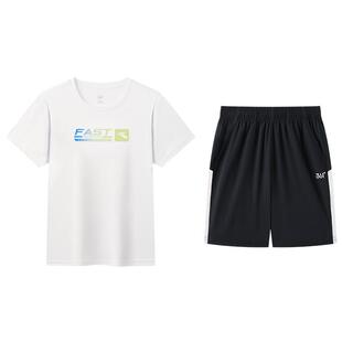 361°童装男女童针梭套装2026年夏季新款中大童儿童速干运动套装