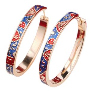 【赵昭仪同款】LAZYSURI懒苏芮珐琅彩恋爱耳环女耳圈新年红色耳饰