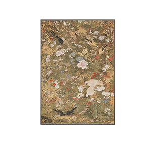 四季花鸟法式中古风客厅装饰画挂画大白墙装饰宋代美学柜子上的画
