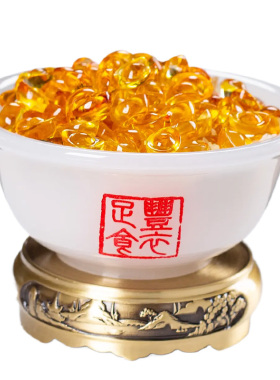 石诚记玉石丰衣足食饭碗中式摆件