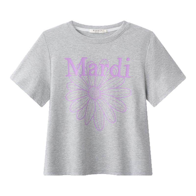 MARDI官方正品大雏菊时尚短袖T恤修身显瘦正肩2026夏季新款上衣女
