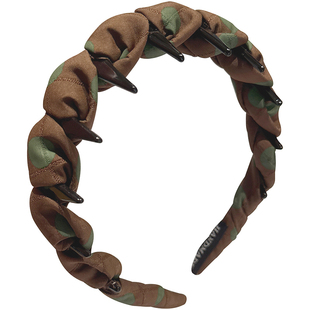 复古优雅波点麻花带齿高颅顶发箍女2026新款日常百搭洗脸压发头箍