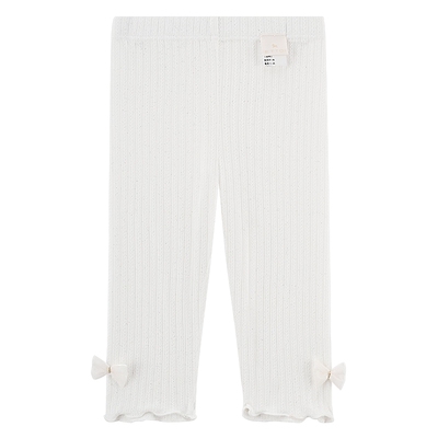 朗姿童装/ETTOI爱多娃三色立体蝴蝶结女童百搭打底裤薄款夏季新款