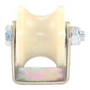 铸铁U型导向定滑轮 工地架子管轨道大圆弧槽轮推拉移大门尼龙滚轮