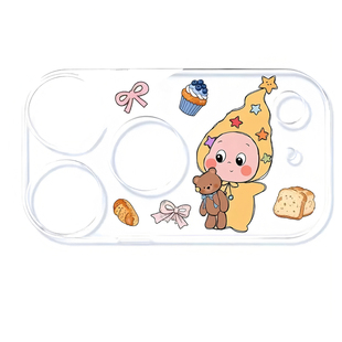 镂空镜头膜适用iPhone17ProMax卡通透明膜苹果17Pro可爱防指纹17promax后摄像头保护膜17Pro拍照无遮挡防爆膜