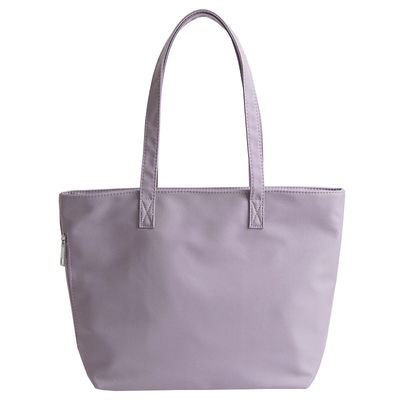 韩韩家纯色系大容量帆布单肩包女