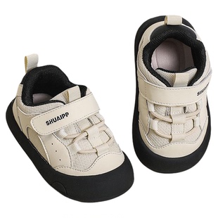 宝宝学步鞋男女童运动鞋春款防滑舒适软底单鞋魔术贴拼色休闲鞋