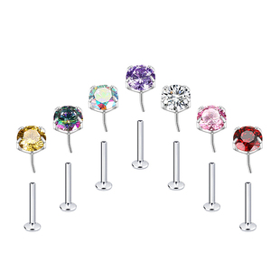 养耳洞f136医用钛合金钻石耳钉睡觉免摘防致敏插入式耳骨钉耳蜗钉