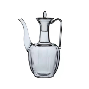 宋研 | 宋式点茶汤瓶水注 高硼硅耐热玻璃瓜棱执壶贵妃壶电陶炉用