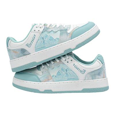 天青色鸳鸯配色北卡蓝回力学生鞋