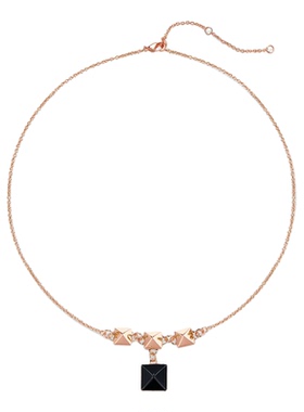 气质高级感百搭黑色铆钉项链