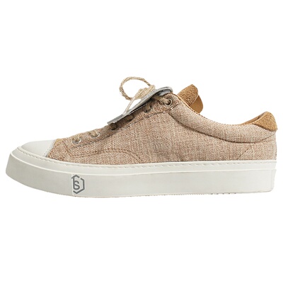 blessshoe环保棉麻复古休闲板鞋