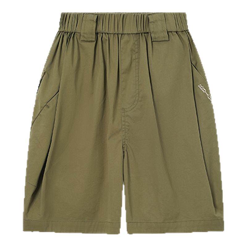 瑞比克童装夏季棉布高腰绣花裤