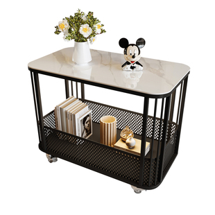 客厅沙发边几可移动茶几小推车2026新款简约现代岩板艺术边几角几