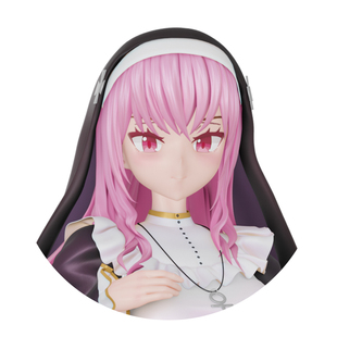 Blender手办教程角色雕刻Lily修女二次元风格制作教学视频课程