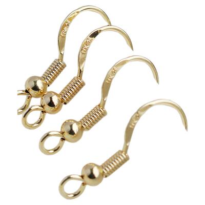 14k包金保色敲钢印耳钩