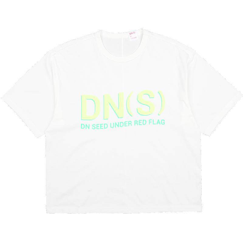 DEVIL NUT小恶魔 潮牌 DNS 夏新款男女情侣白色宽松短袖T恤 STY