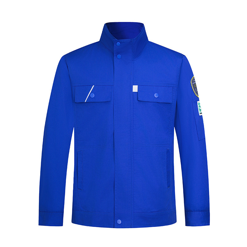 夏款立领防静电工作服防酸碱实验工作服劳保服长袖车间防护服套装