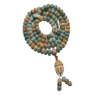 原生态菩提大尺寸10×13敦煌问天108脖挂念珠紫檀佛手设计款佛珠