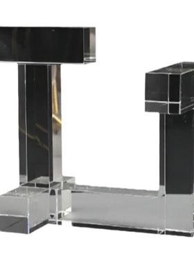 现代简约创意几何透明水晶办公室卧室玄关茶几书房客厅家居装饰品