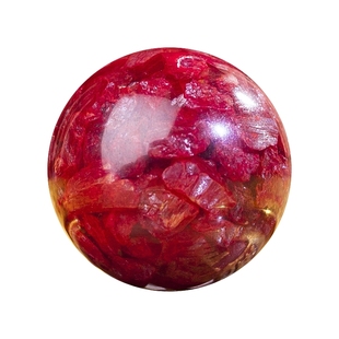 全透高透玉化晶体砂散珠子朱砂红色凤凰卵张家界湘西手串项链配件