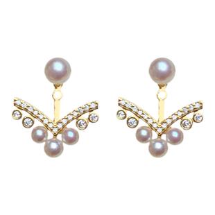 《卷珠帘》大牌款精工纯银镀金天然珍珠耳环轻奢高级设计感耳饰女