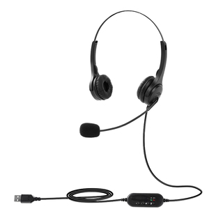 电话耳机客服座机双耳耳麦降噪电脑外呼话务员专用有线耳麦电销座机头戴式专业带话筒带麦