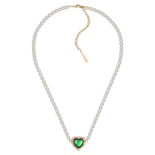 张真源同款 XTASTE USELESSOBJECTS 彩钻麻花爱心项链原创配饰