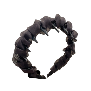 超仙欧根纱褶皱发箍女款高颅顶带齿防滑洗脸头箍日常外戴发卡头饰