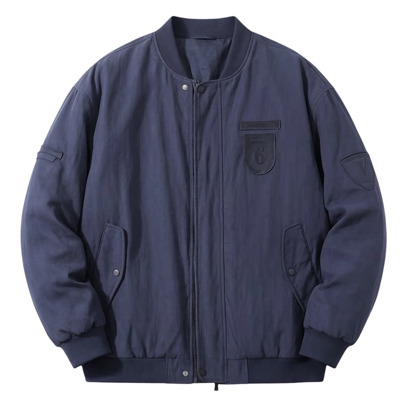 棒球领棉服外套冬天夹棉大码冬装