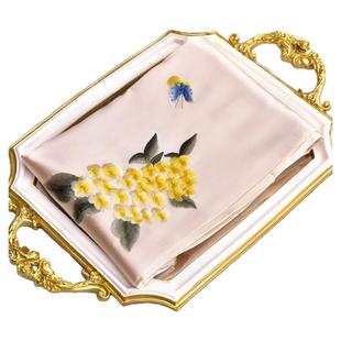 蜀绣丝巾刺绣围巾丝巾四川非遗蜀绣伴手礼成都特产纪念品送好友