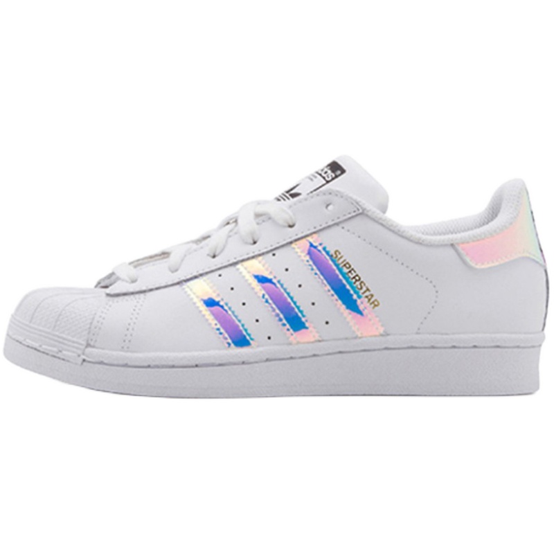 #三叶草 Adidas originals Superstar J板鞋白黑 FU7712