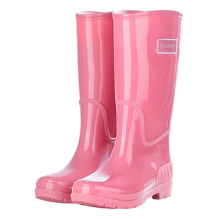 高筒雨鞋水鞋女士雨靴徒步加绒成人外穿防水户外雨林水靴防滑耐穿