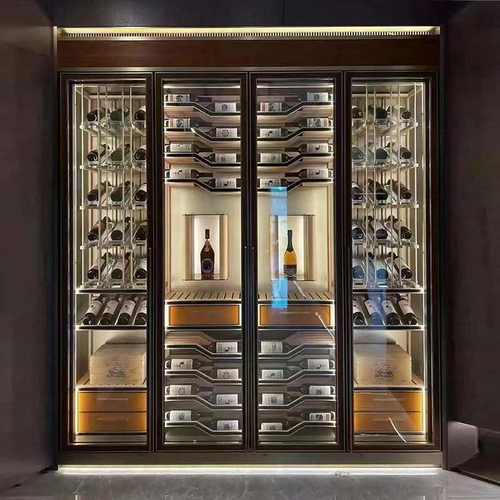 轻奢红酒架高端酒柜葡萄酒放置物架斜酒瓶悬挂不锈钢酒柜展示架子