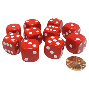 亚克力红色骰子大号麻将机色子配件骰子游戏用筛子粒甩子塞子骰粒