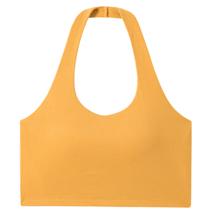 带胸垫挂脖子杯罩一体式吊带背心女美背网红爆款文胸黑色裹胸抹胸