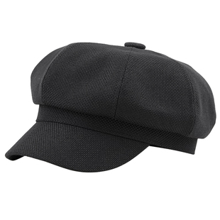 高端帽子男春夏新款棉麻八角帽时尚画家帽女显脸小春秋复古报童帽