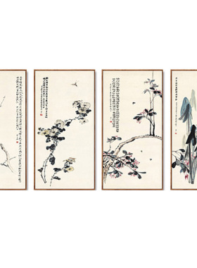 花鸟中式风沙发客厅装饰画飞厂