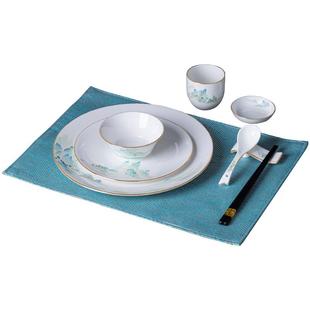 中式会所星级酒店餐具摆台商用碗碟套装七件套景德镇高档骨瓷定制