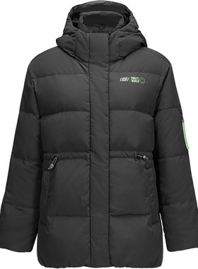 Skechers/斯凯奇冬季新款女士连帽运动梭织中款羽绒服