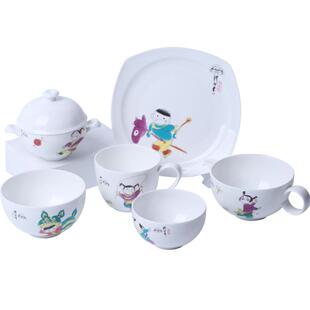 【儿童节礼物】华光国瓷缪印堂儿童抗菌骨瓷餐具套装卡通儿童餐具
