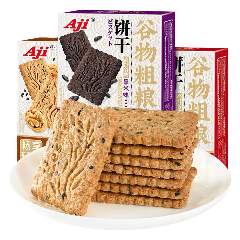 aji高膳食纤维无蔗糖粗粮饼干
