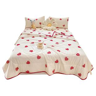 泰国乳胶凉席四件套夏凉被夏季床笠款床上冰丝席空调席夏被可机洗