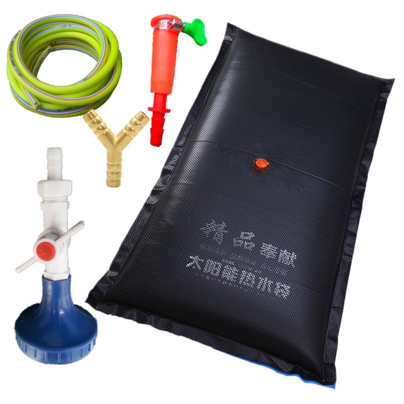 太陽(yáng)能熱水袋曬包家用淋沐浴洗澡戶外房頂無(wú)毒無(wú)味帆布牛筋尼龍寬