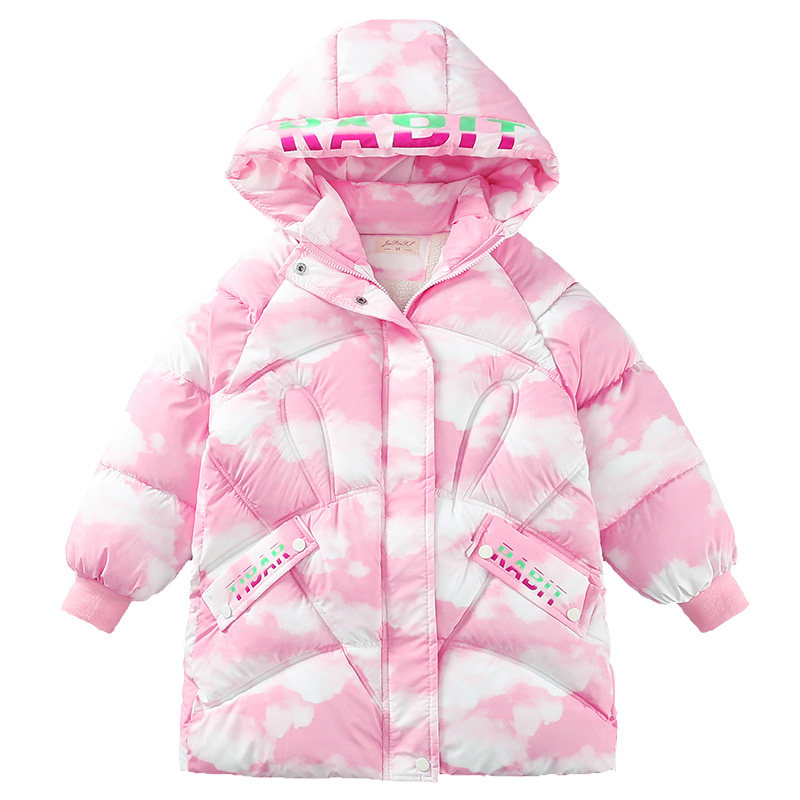 女童棉衣加厚冬季儿童棉服中长款
