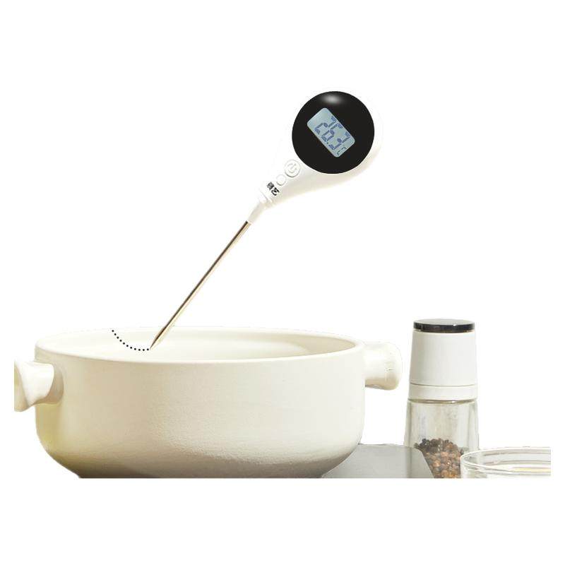 展艺探针式食品温度计烘培厨房测水温油温奶温面包电子精准测量计