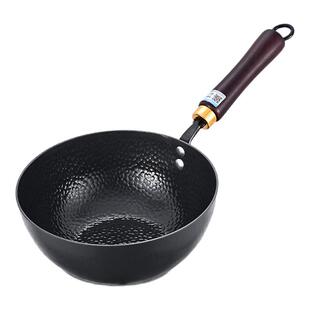 章丘小铁锅小奶锅纯铁锅加深宝宝专用辅食锅雪平锅一人食小炒锅