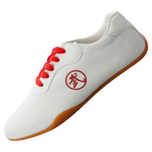 帆布太极鞋女牛筋底太极拳练功鞋男儿童武术鞋训练鞋晨练鞋运动鞋